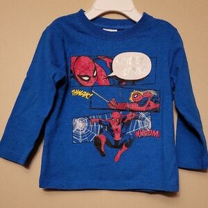 Blue Spider-Man long sleeve tee shirt